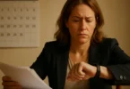 Woman waiting impatiently for her personal injury settlement