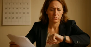 Woman waiting impatiently for her personal injury settlement